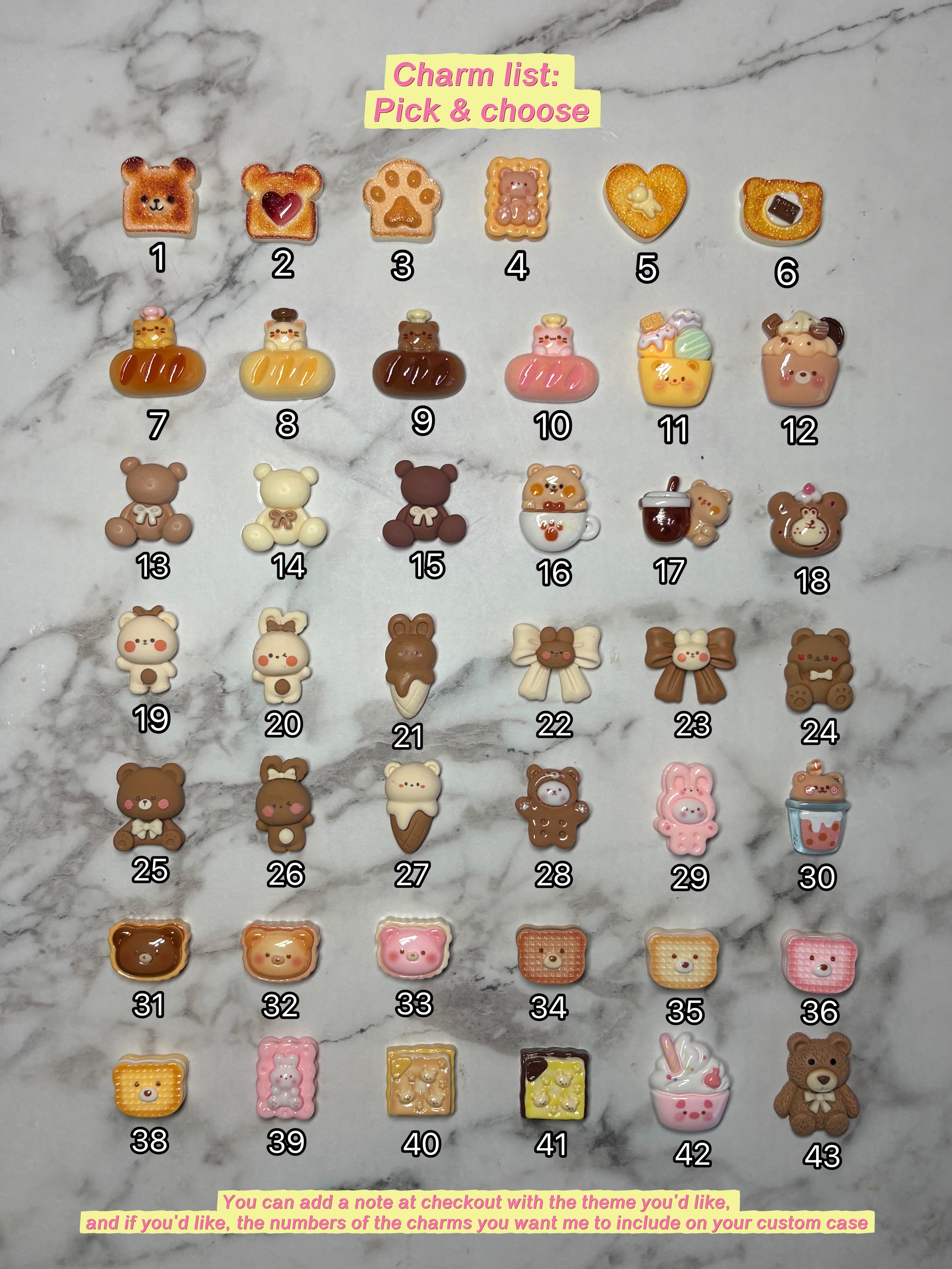 Charm list Catalog – Pinkiimoons