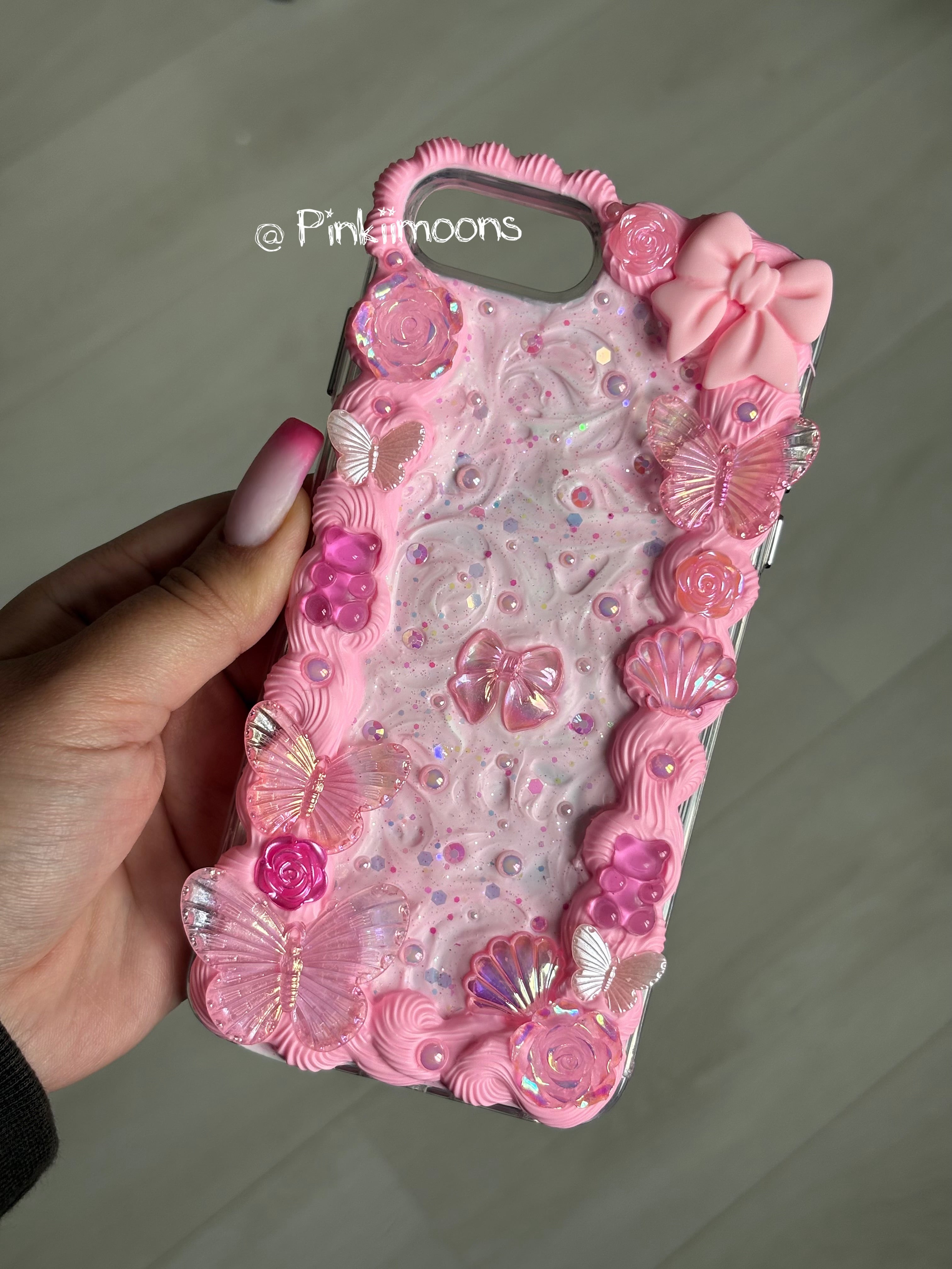 Pink moonfrost handmade phonecase (limited edition)