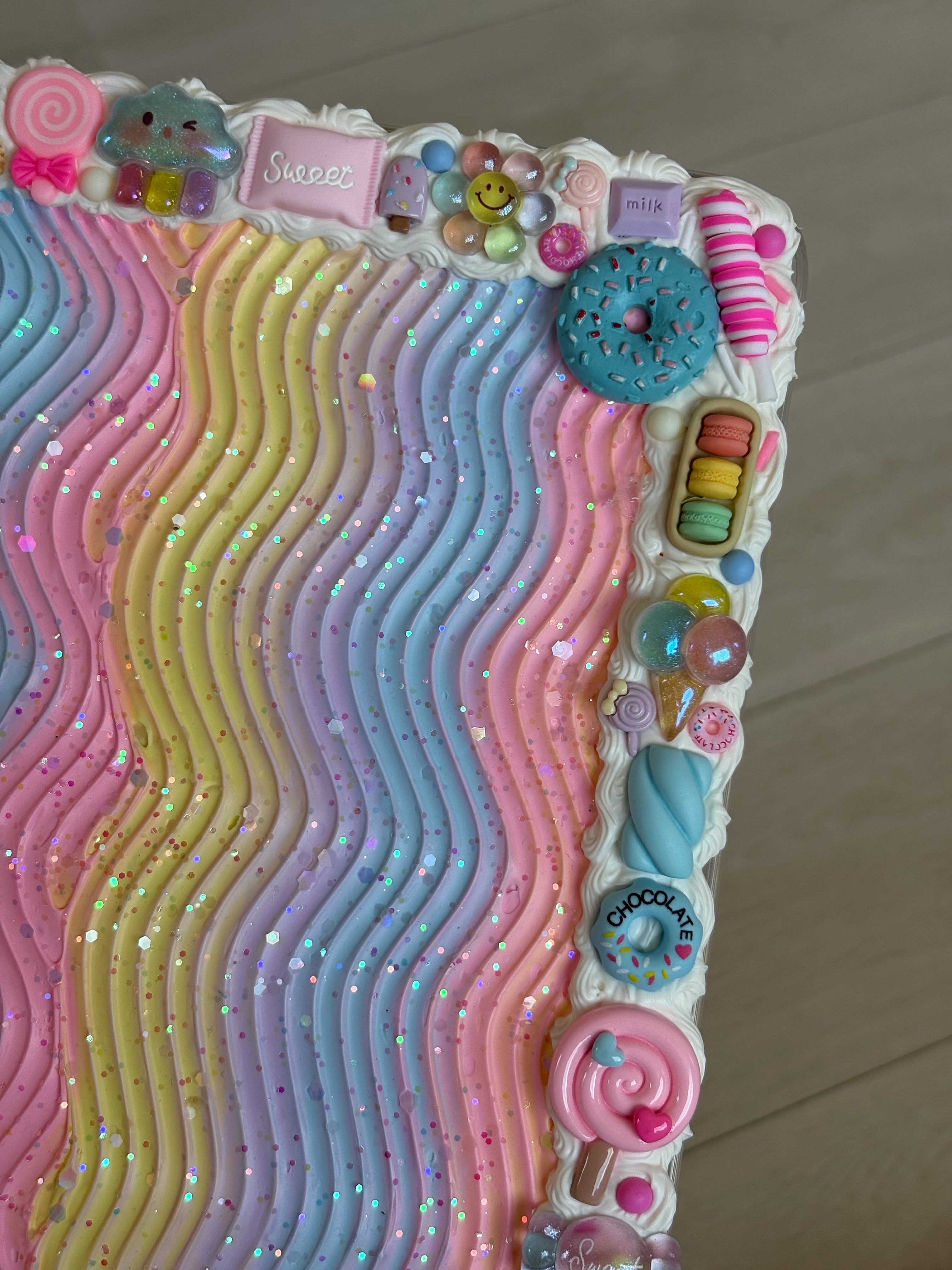 Rainbow Swirls tablet case (any type of design/model) (Kopie)