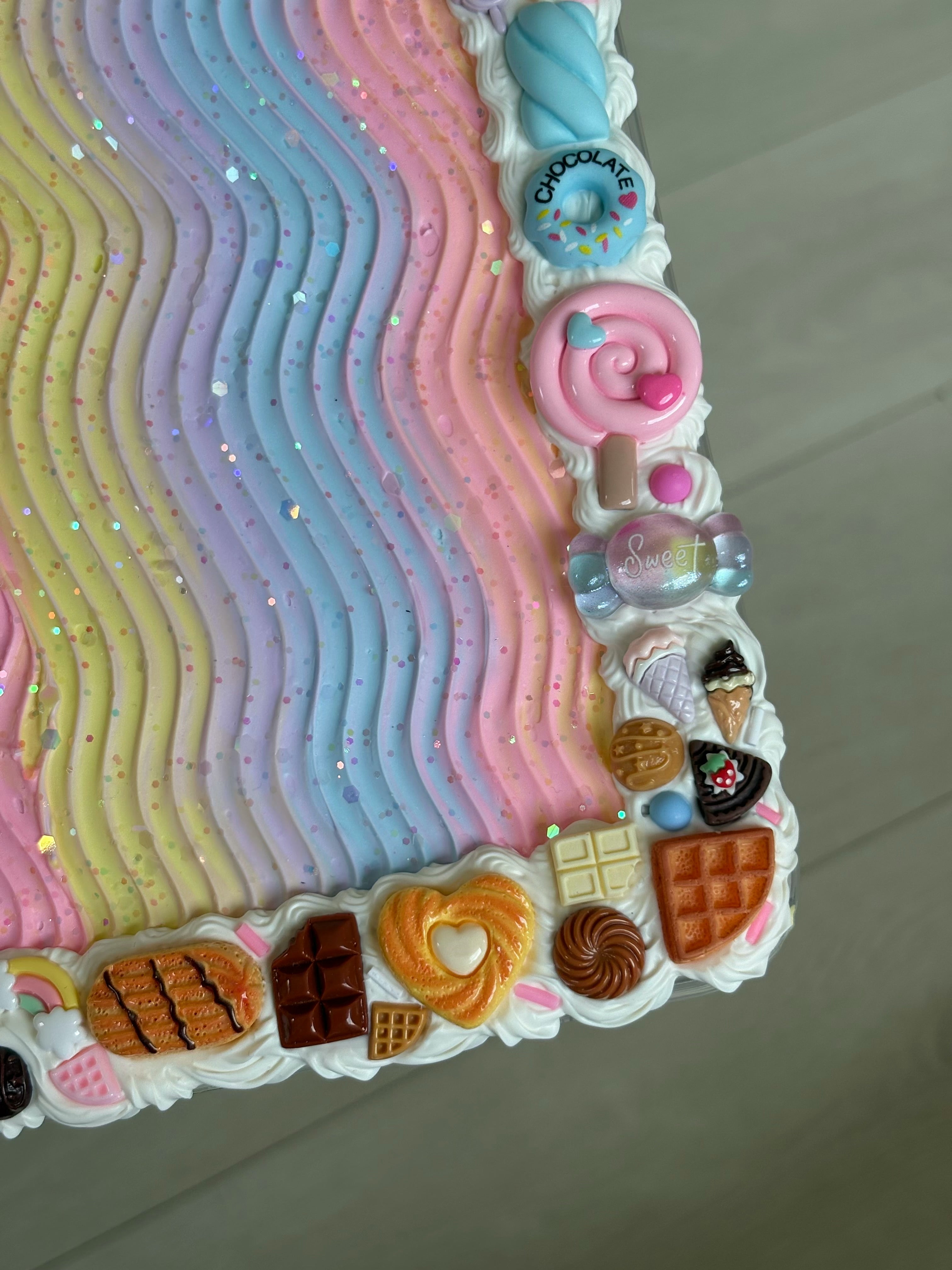 Rainbow Swirls tablet case (any type of design/model) (Kopie)